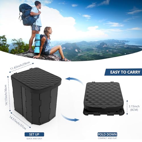 Portable Folding Toilet with Lid R433
