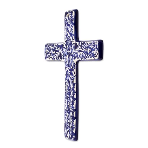 Multicolor Hand Painted Ceramic Wall Cross F5592