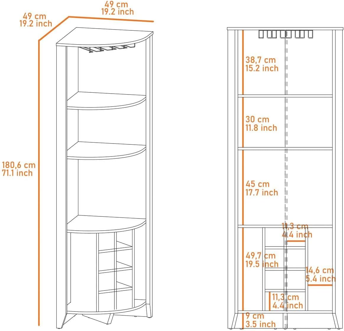 Macadamia Bar Cabinet I7302
