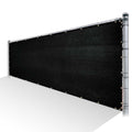 4 ft. x 195 ft. Black Privacy Fence Screen HDPE Mesh Screen with Reinforced Grommets J528