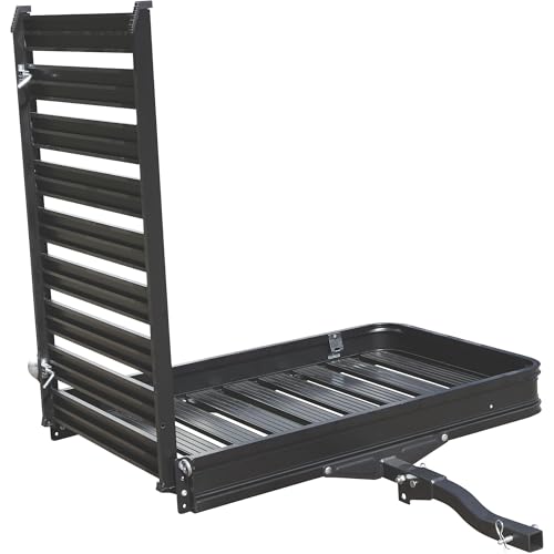 Aluminum Hitch Cargo Carrier with Ramp, 500-Lb. Capacity, Black, 60in. x 30in. x 4in. B61683