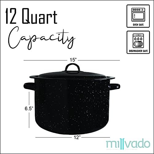 12 Qt Nonstick Enamel Stockpot with Lid M48550