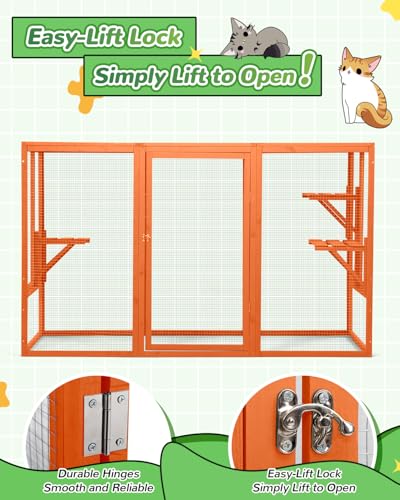 Grey Wooden Cat Enclosure J1507