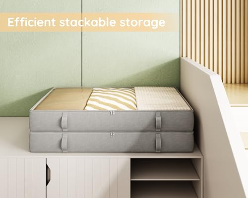 Beige 2-Pack Under Bed Storage Containers D97362