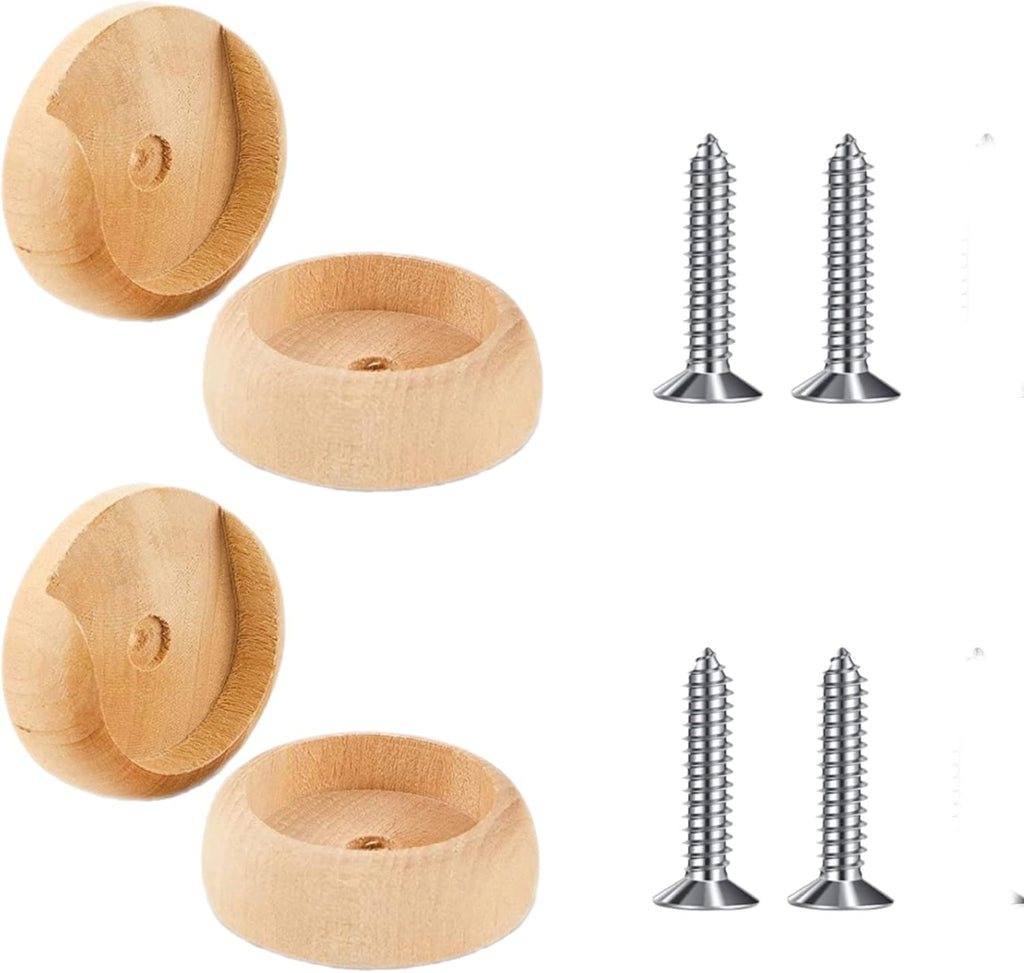 Wooden Closet Pole Sockets and Screws Closet Pole Rod Holders S764468