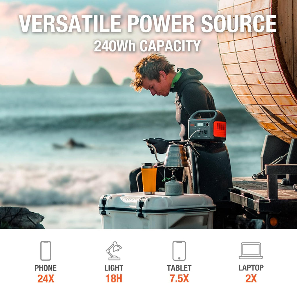 240Wh Portable Lithium Power Station with 110V/200W AC Outlet H1237