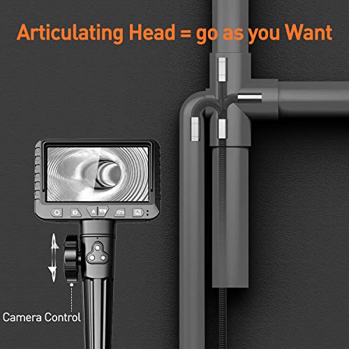 10FT Articulating Borescope Inspection Camera with Two-Way Steering J9118