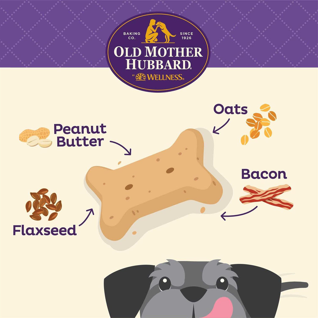 Soft & Tasty Peanut Butter & Bacon Biscuits Baked Dog Treats Mini N63582