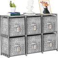 6 Printed Bins Cube Storage Organizer Shelf with Labels Z291584