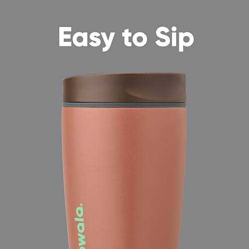 Insulated Stainless Steel Coffee Tumbler 12 oz Grey Brown K746633