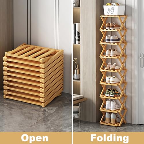Walnut Color 2 Layer Shoe Rack Organizer V259