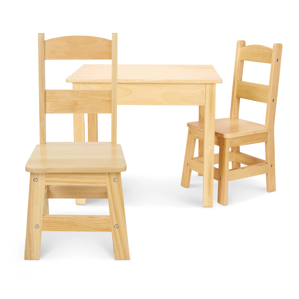 Solid Wood Table and 2 Chairs Set J490