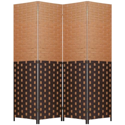 Black 4-Panel Folding Room Divider Y812