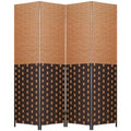 Black 4-Panel Folding Room Divider Y812