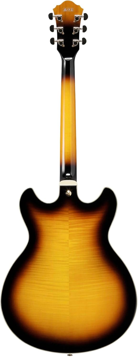 Antique Yellow Sunburst Semi-Hollow Electric Guitar X94238