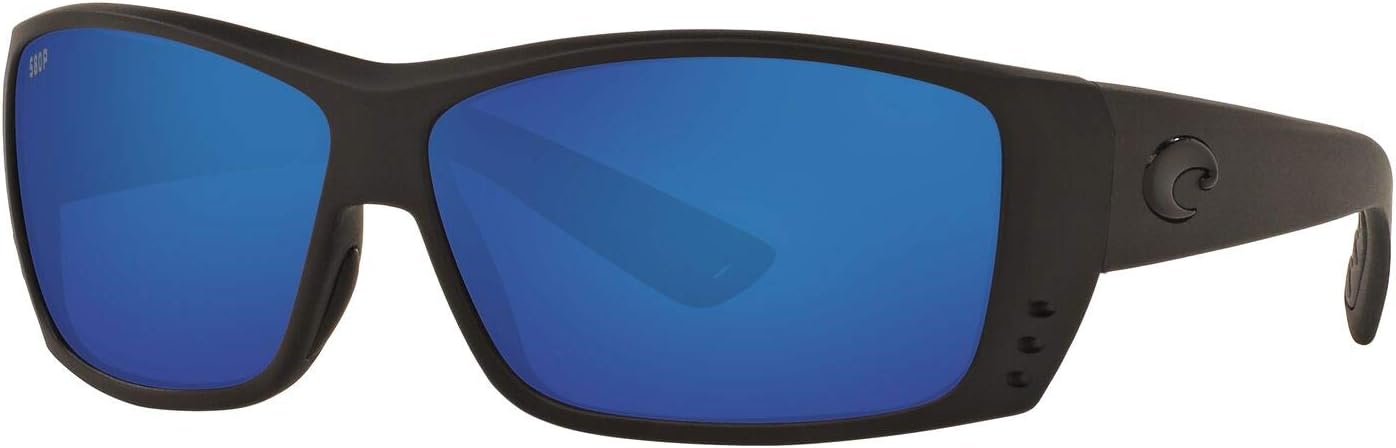 Blackout/Grey Blue Mirrored Polarized Rectangular Sunglasses O48578