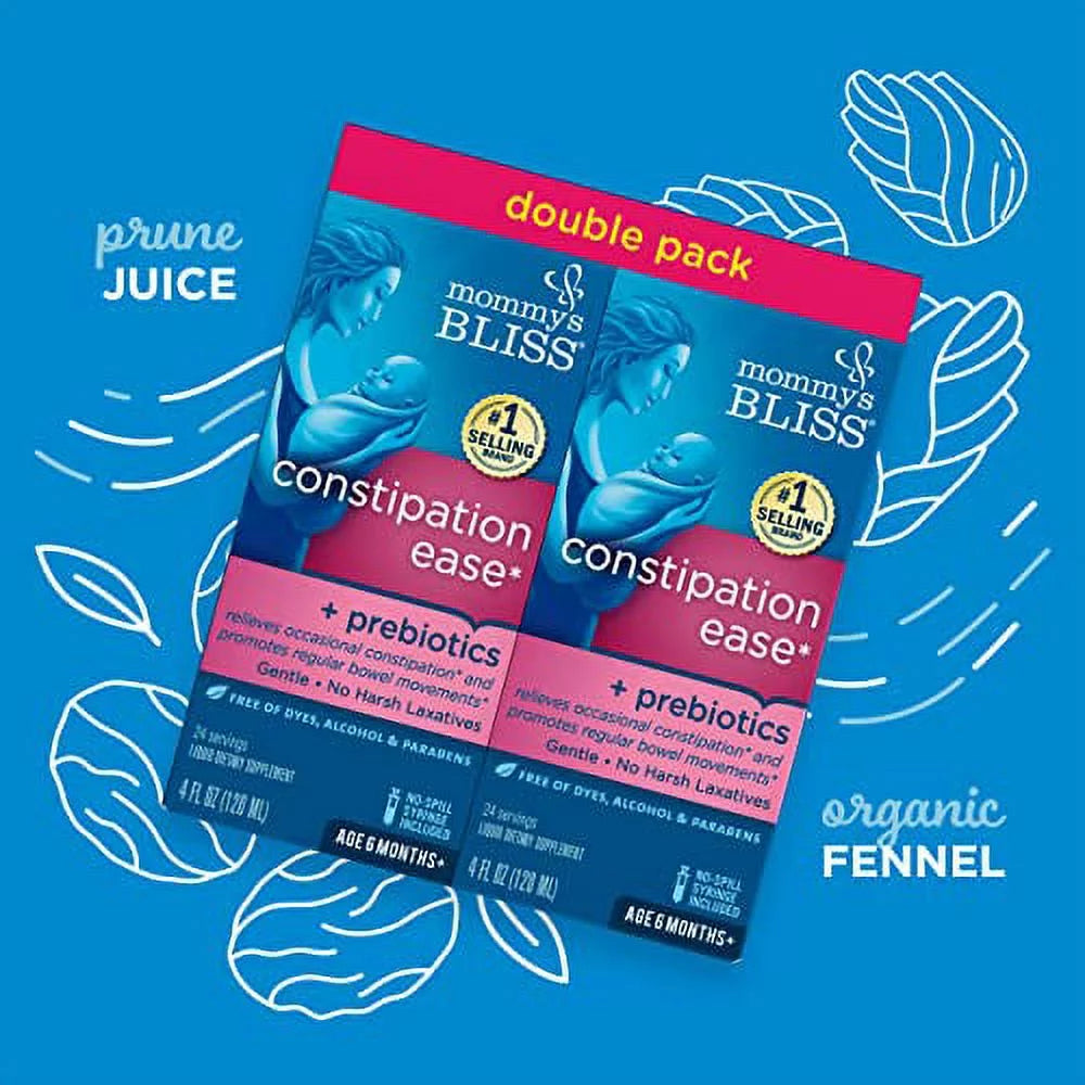 Baby Constipation Ease with Prebiotics, 4 Fl Oz (Pack of 2) G18092