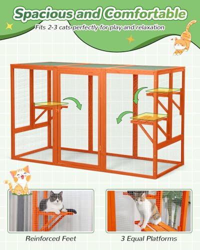 Grey Wooden Cat Enclosure J1507