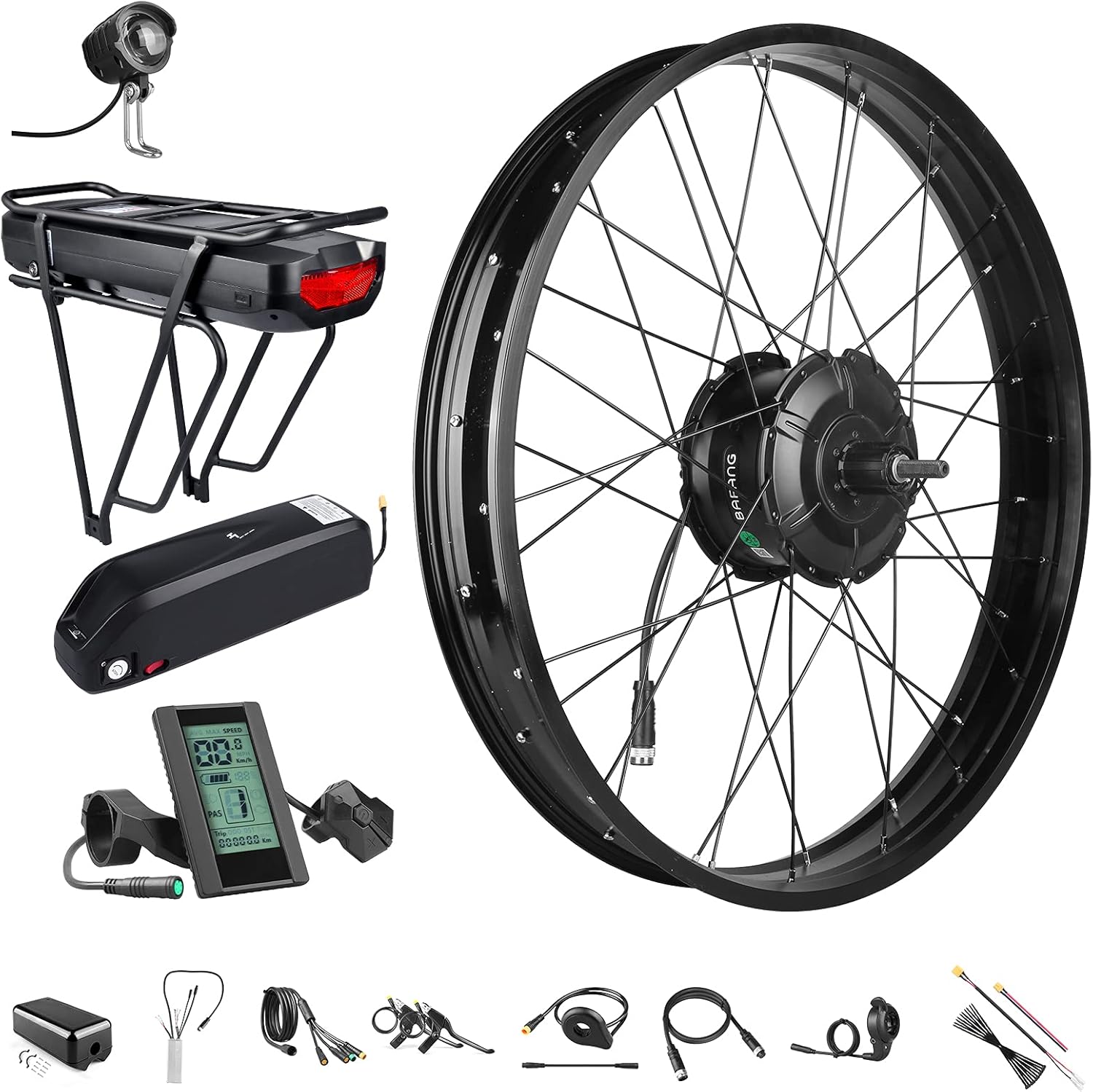 48V 1000W Rear Hub Motor Ebike Conversion Kit for 26 Fat Tire Bikes N5903