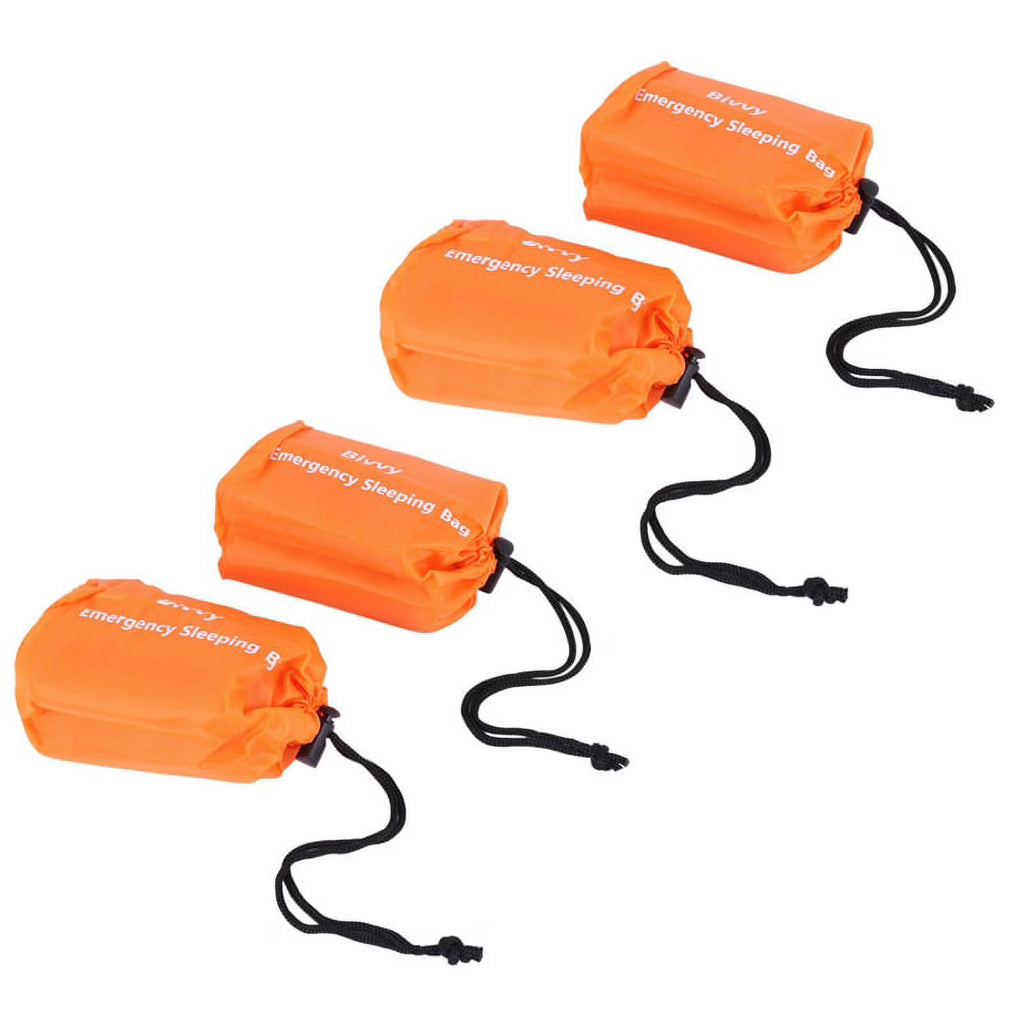 4-Pack Emergency Sleeping Bag Thermal Waterproof Survival Blanket W1546
