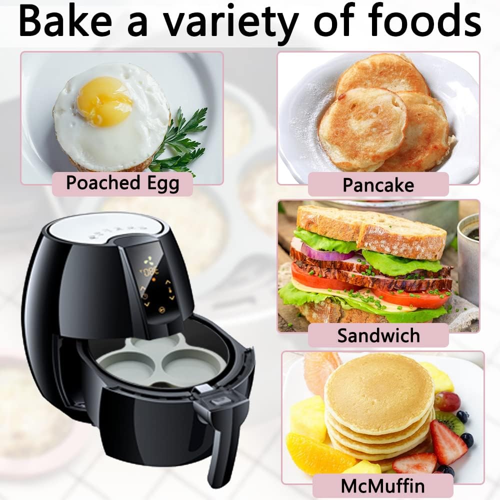 3 Pcs Silicone Nonstick Air Fryer Egg Mold D515