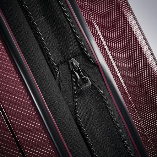 3 Piece Hard-Shell Luggage Set with Carry-On, Medium, and Large Suitcase, Aubergine R242