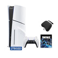 White Slim PS5 2TB Disc Edition Gaming Console with Wireless Controller K4065