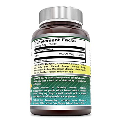 Biotin 10000 mcg Tablets Strawberry Flavor 120 Count P67483