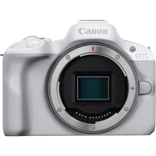 White Mirrorless Camera with RF-S 18-45mm Lens, 64GB Memory Cards, Battery, Bag O103
