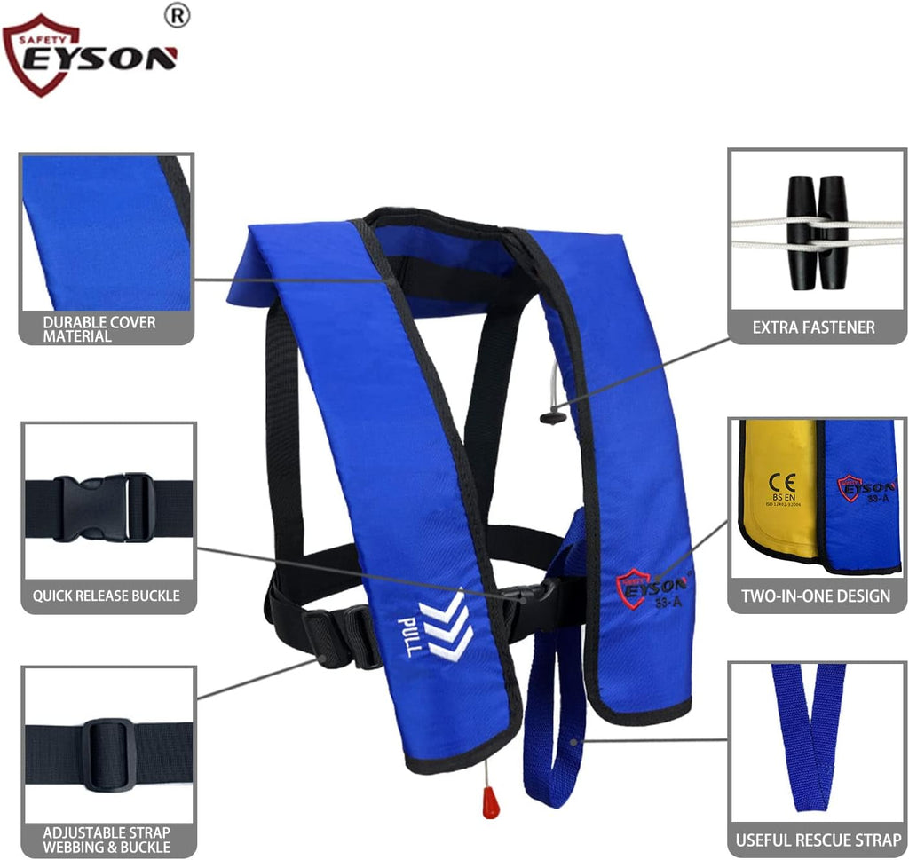 Blue Auto Inflatable Life Jacket P877614