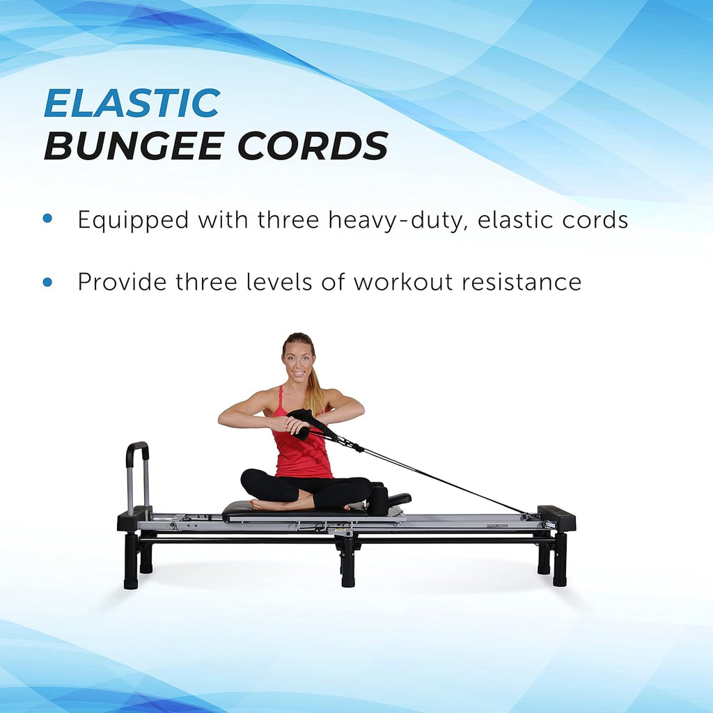 Pilates Reformer Workout Machine with Rebounder, Up to 300 lbs V653416
