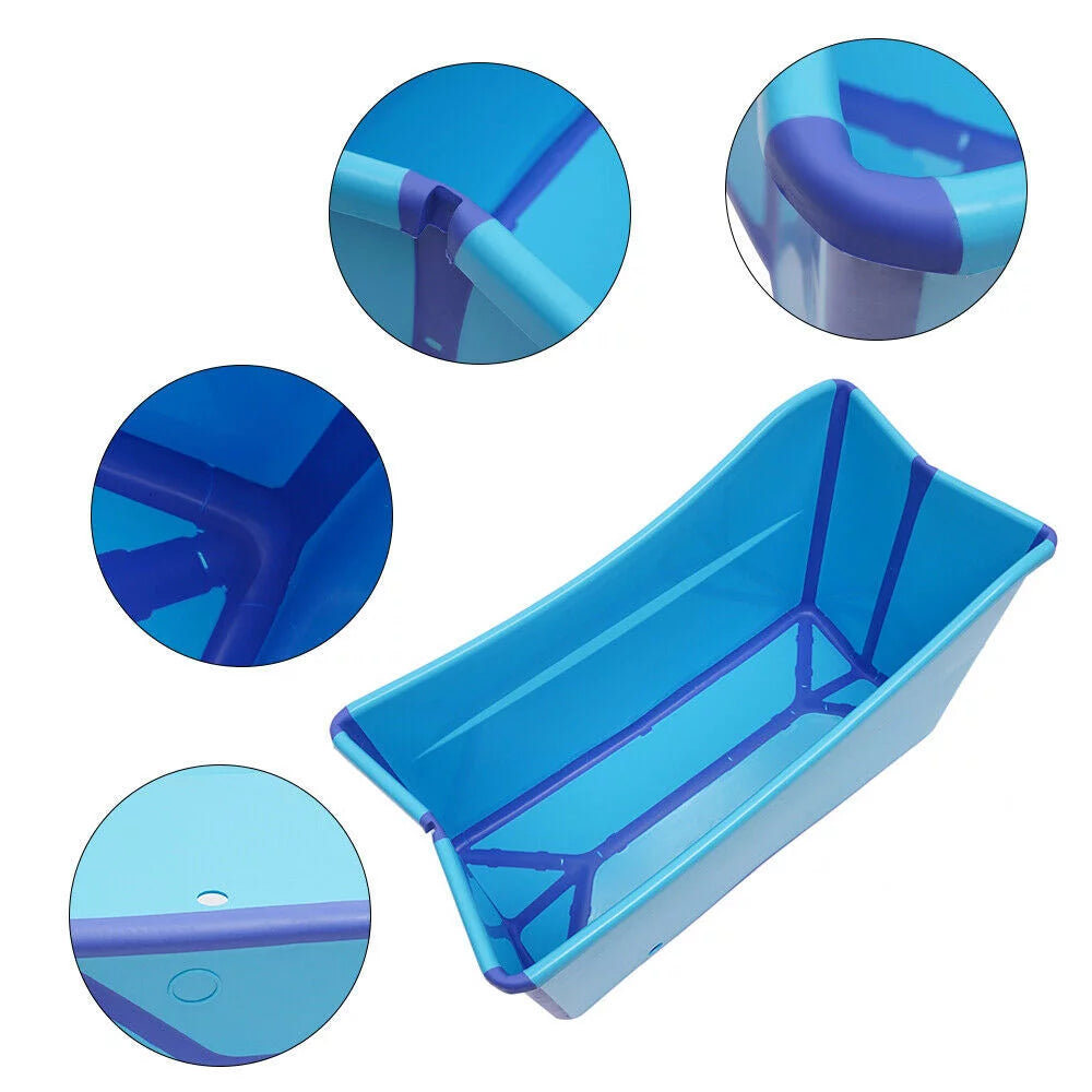 Blue Portable Folding Bathtub Z7649