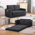 Dark Gray 3 in 1 Folding Sofa Bed with 2 Storage Pockets Q5612