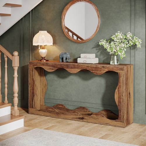 Brown 63 Inches Farmhouse Console Table with Storage X958