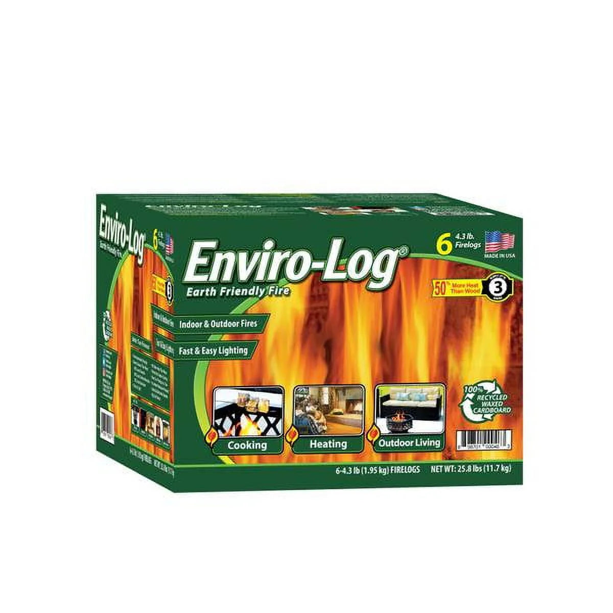 6 Count 4.3 lb Firelogs E512927