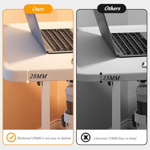 Height Adjustable Folding Couch Table with Cup Holder H6334