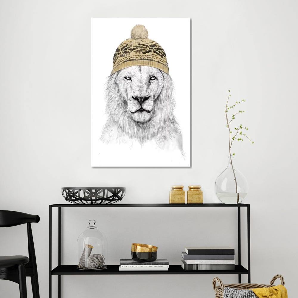 Canvas Wall Decor Prints Winter Is Here Lions Art T2253