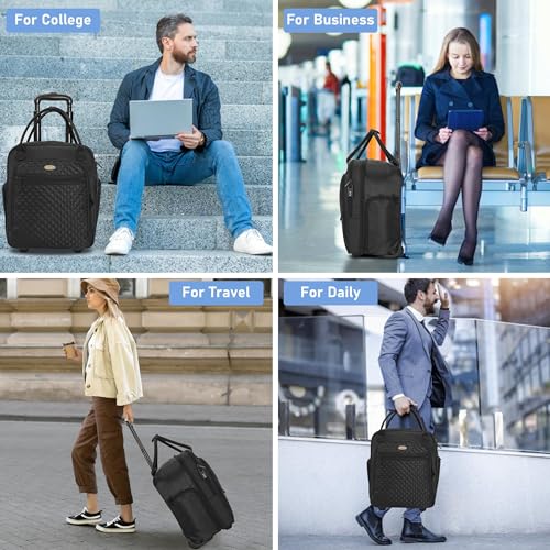Black 16.5inch Lightweight Carry-On Suitcase I2995