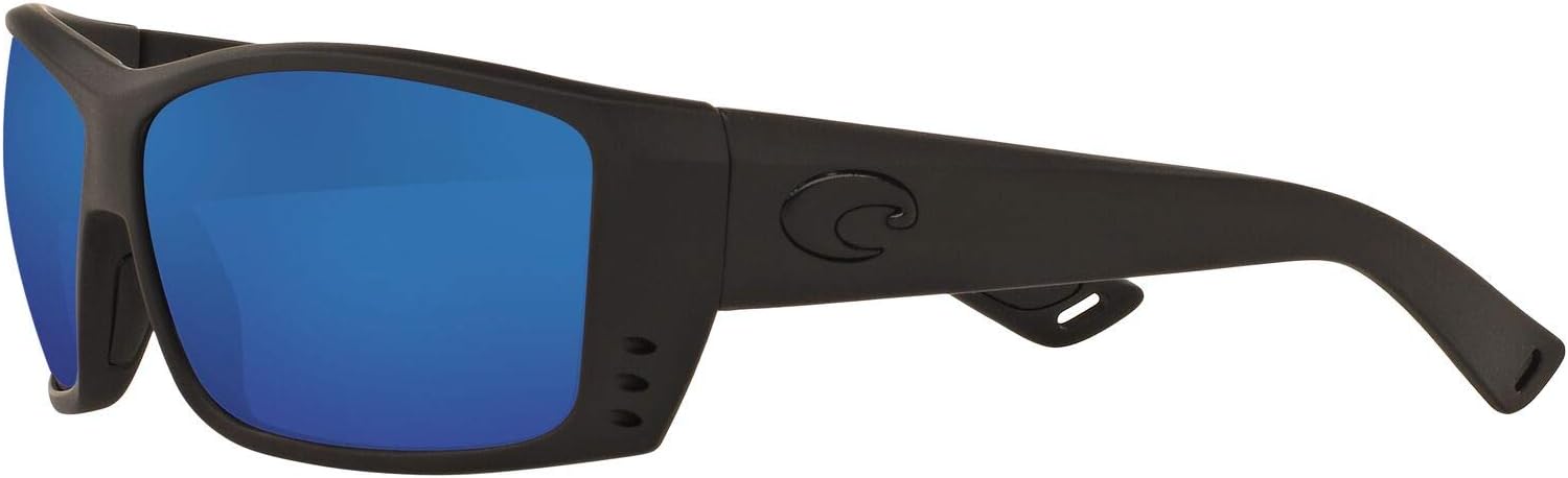 Blackout/Grey Blue Mirrored Polarized Rectangular Sunglasses O48578