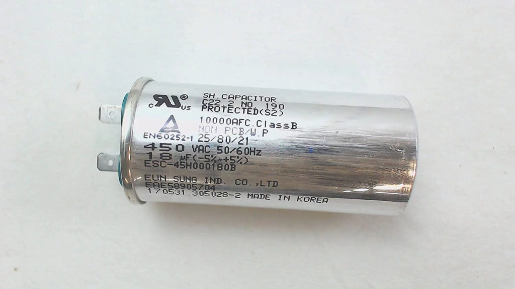 Refrigerator Radial Run Capacitor 18mfd 450v K5542