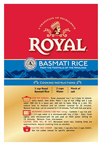 20 Pound Long Grain Indian White Basmati Rice T580