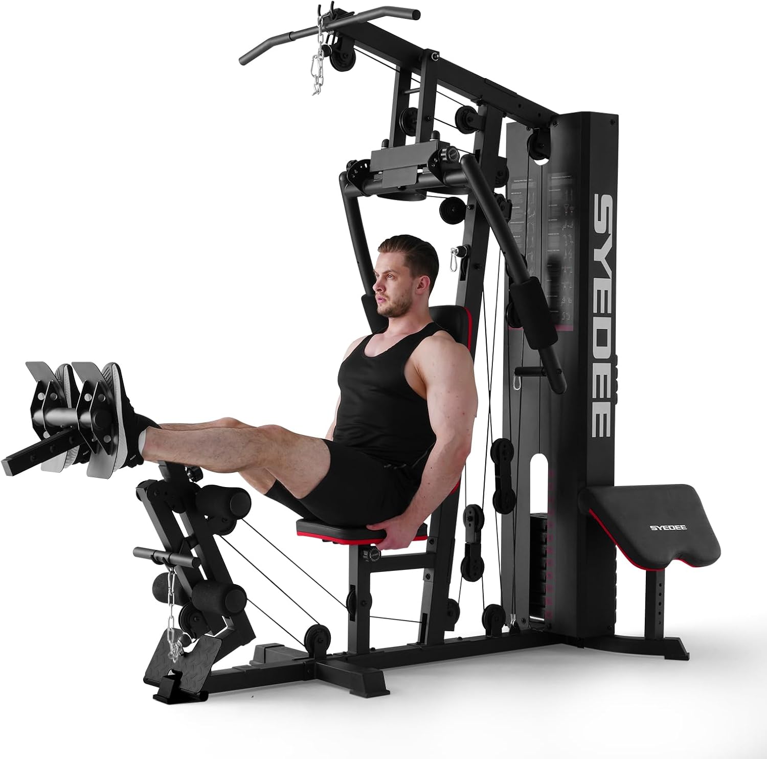 Multifunctional Home Gym Equipment with 150LBS Weight Stack F76327