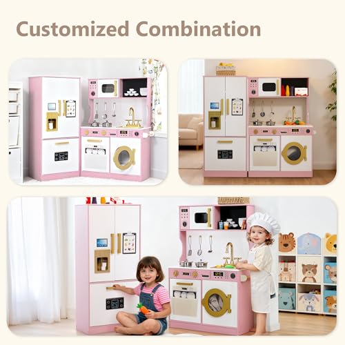 White Wooden Kids Play Kitchen B420