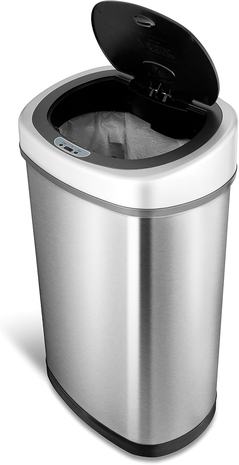13 gal Stainless Steel Automatic Motion Sensor Trash Can G426