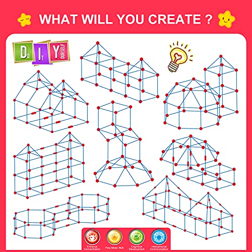 140 Pcs STEM Construction Fort Building Kit M545565