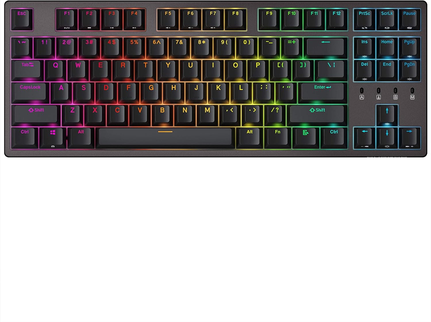 87 Keys Mechanical Gaming Keyboard with Cherry Blue Switches V5199