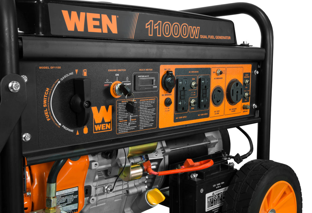 11,000-Watt 120V/240V Dual Fuel Portable Generator with Wheel Kit and Electric Start Z292