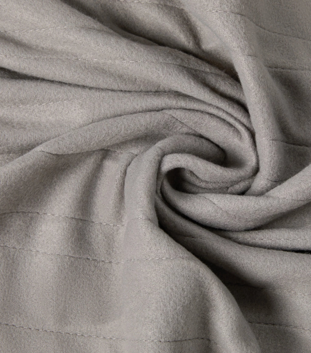 Gray Queen Soft Fleece Electric Heated Blanket, 84" x 90", 2 controllers S612452