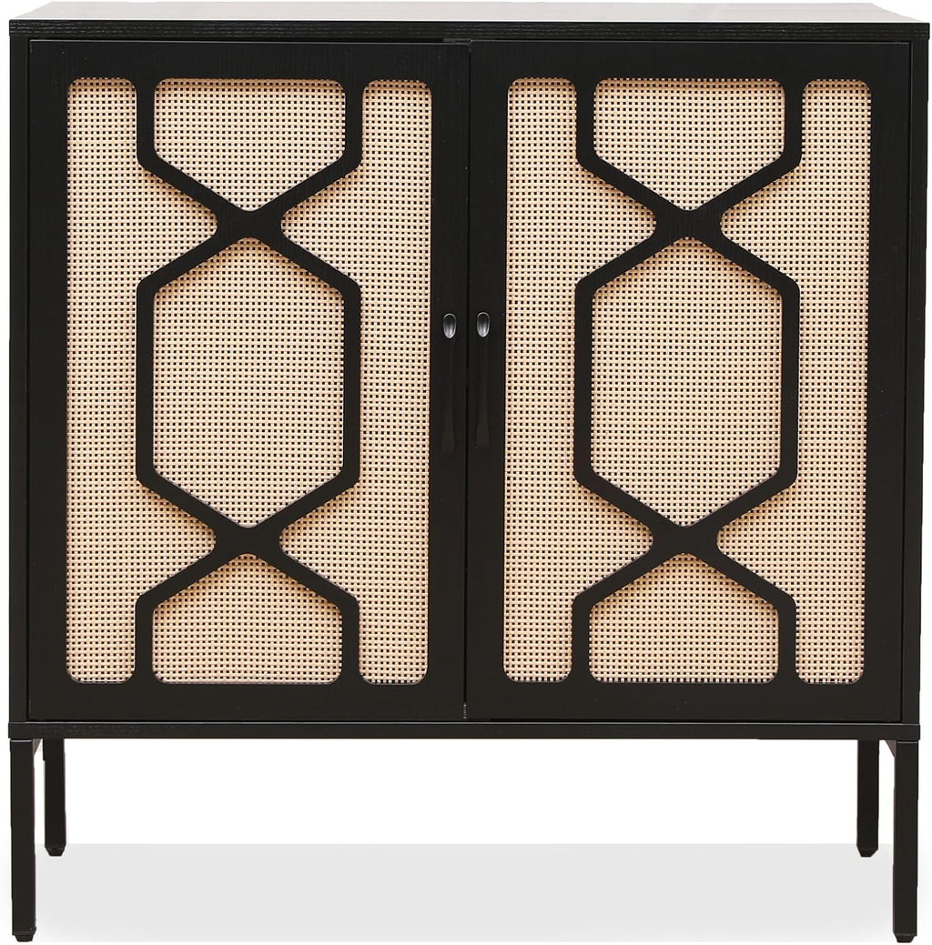 Rattan Sideboard Cabinet with Adjustable Shelf and 2 Doors M767970