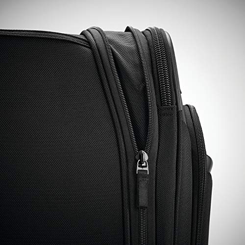 Black Carry-On 21-Inch Expandable Softside Luggage with Spinner Wheels D7676